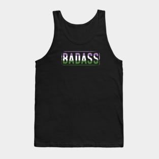 Genderqueer Pride Shirt Distressed Badass Genderqueer Tank Top